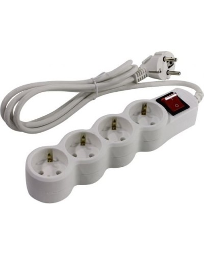 SP4W-130. Сетевой фильтр 4 розетки, 3м, белый. 5bites в Ижевске