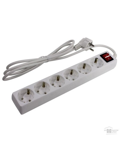 SP6W-230. Сетевой фильтр 6 розеток, 3м, белый. 5bites в Ижевске