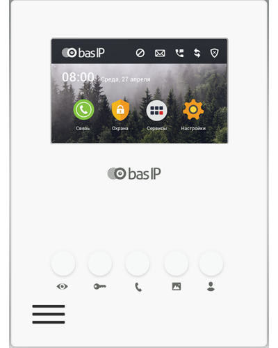AU-04LA (AU-04L) WHITE. Монитор IP-домофона. BAS-IP в Ижевске