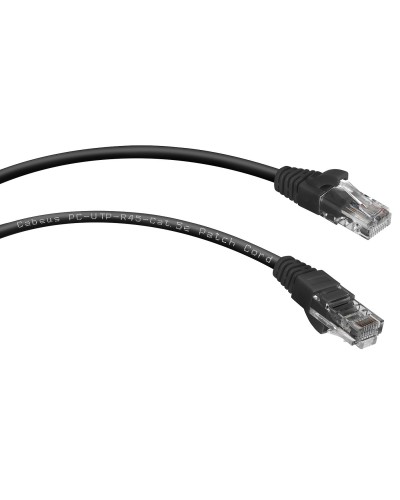 PC-UTP-RJ45-Cat.5e-3m-BK (7686c), чёрный. Патч-корд медный. CABEUS в Ижевске