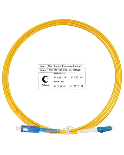 FOP(s)-9-LC-SC-1,5m (7520c). Патч-корд оптический. CABEUS в Ижевске