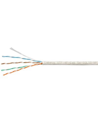UTP-4P-Cat.5e-SOLID-WH-100 (7471c-5). Кабель «витая пара» (LAN) для структурированных систем связи. CABEUS в Ижевске
