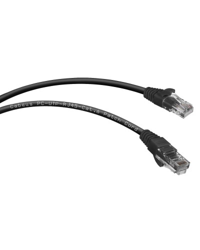 PC-UTP-RJ45-Cat.6-5m-BK (8667c), чёрный. Патч-корд медный. CABEUS в Ижевске