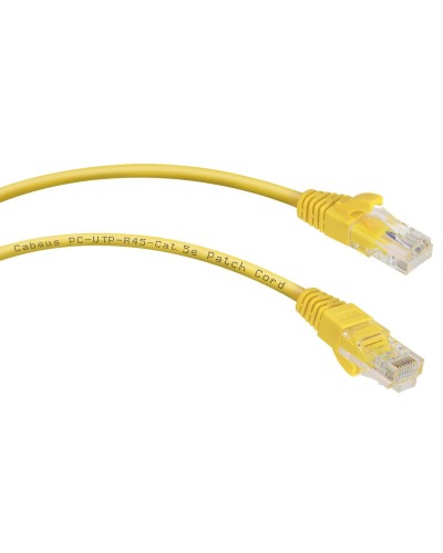PC-UTP-RJ45-Cat.5e-0.5m-YL (7666c), желтый. Патч-корд медный. CABEUS в Ижевске