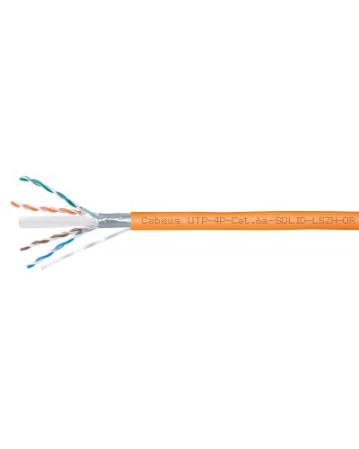 UTP-4P-Cat.6a-SOLID-LSZH-OR (11374c). Кабель «витая пара» (LAN) для структурированных систем связи. CABEUS в Ижевске