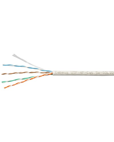 UTP-4P-Cat.5e-SOLID-LSLTx-GY-100 (10945c-5). Кабель «витая пара» (LAN) для структурированных систем связи. CABEUS в Ижевске