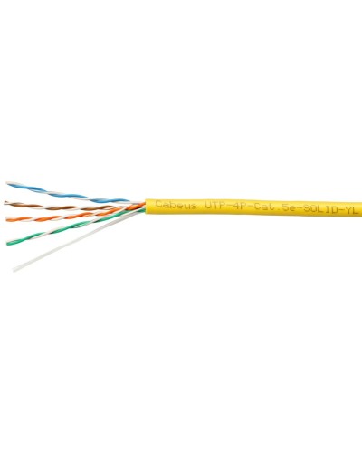 UTP-4P-Cat.5e-SOLID-LSZH-YL-100 (9780c-5). Кабель «витая пара» (LAN) для структурированных систем связи. CABEUS в Ижевске