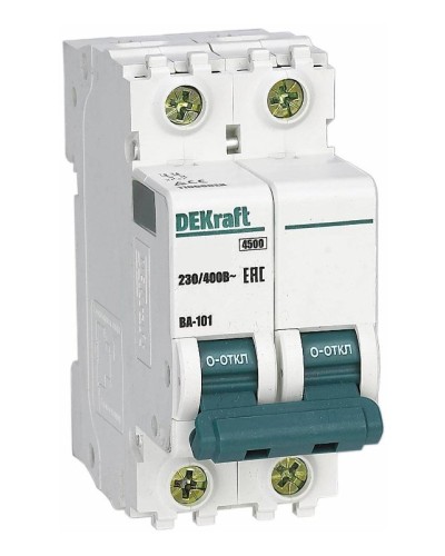 ВА-101 2P 10А 4,5кА (11065DEK). Автоматический выключатель. DEKraft в Ижевске