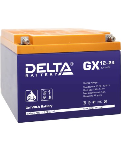 Delta GX 12-24. Аккумулятор герметичный свинцово-кислотный. Delta в Ижевске