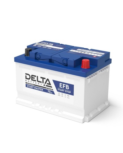 Delta START MASTER EFB 1275 (75 Ah). Аккумулятор автомобильный герметичный свинцово-кислотный. Delta в Ижевске