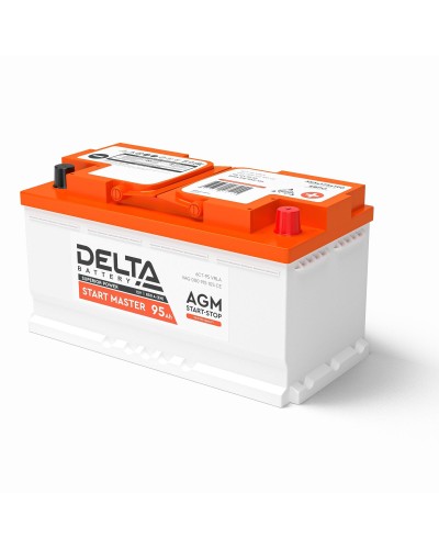 Delta START MASTER AGM 1295 (95 Ah). Аккумулятор автомобильный герметичный свинцово-кислотный. Delta в Ижевске