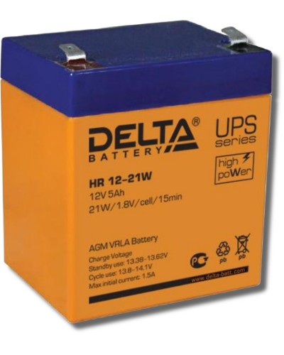 Delta HR 12-21 W. Аккумулятор герметичный свинцово-кислотный. Delta в Ижевске
