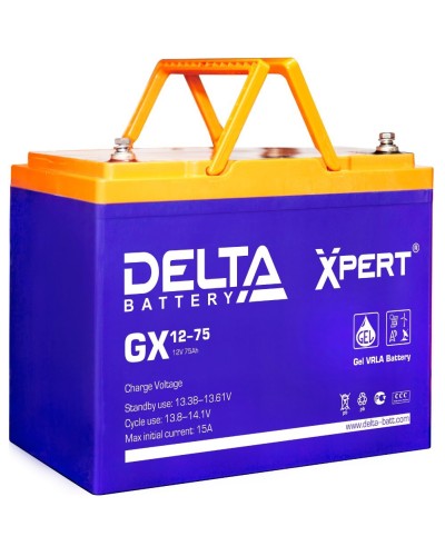 Delta GX 12-75. Аккумулятор герметичный свинцово-кислотный. Delta в Ижевске