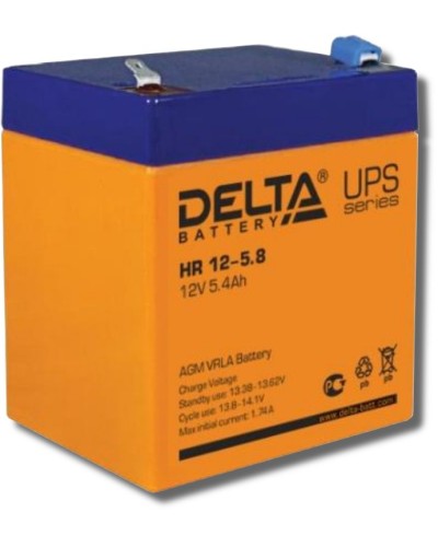 Delta HR 12-5.8. Аккумулятор герметичный свинцово-кислотный. Delta в Ижевске