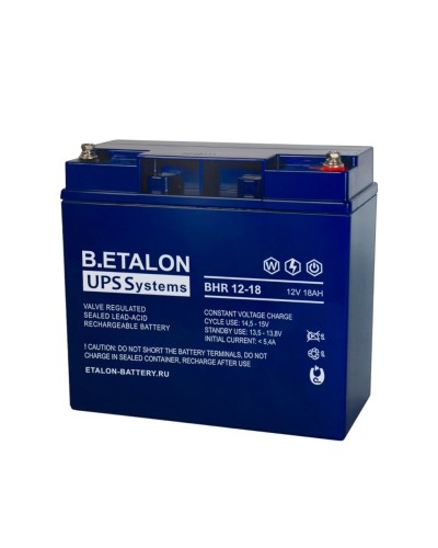 B.ETALON BHR 12-18. Аккумулятор герметичный свинцово-кислотный. ETALON в Ижевске