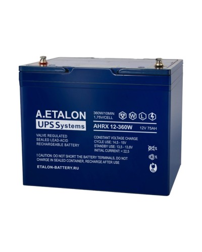 A.ETALON AHRX 12-360W (75). Аккумулятор герметичный свинцово-кислотный. ETALON в Ижевске