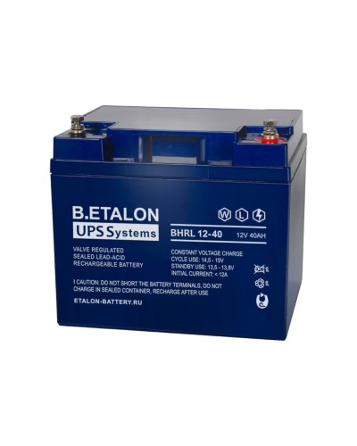B.ETALON BHRL 12-40. Аккумулятор герметичный свинцово-кислотный. ETALON в Ижевске
