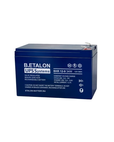 B.ETALON BHR 12-9 34W. Аккумулятор герметичный свинцово-кислотный. ETALON в Ижевске