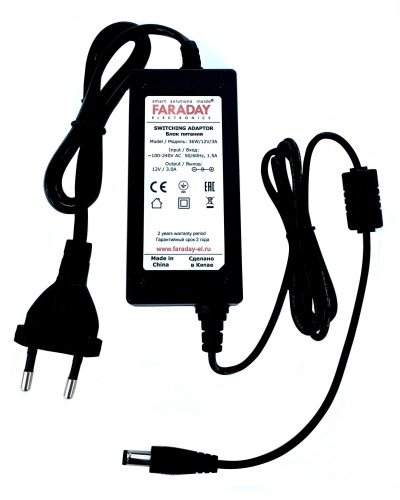 36W/12V/3A. Импульсный блок питания в пластиковом корпусе. FARADAY в Ижевске