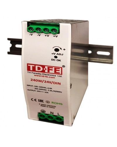 240W/24V/DIN. Источник вторичного электропитания резервированный. FARADAY в Ижевске