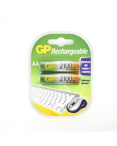 GP 210AAHC AA (GP 210AAHC-2DECRC2), упак. 2 шт.. Перезаряжаемые аккумуляторы. GP Batteries в Ижевске