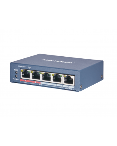 DS-3E0105P-E(B). Коммутатор с питанием POE. Hikvision в Ижевске
