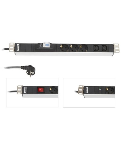 SHE19-6SH-B-2.5EU. Блок розеток 19. Hyperline в Ижевске