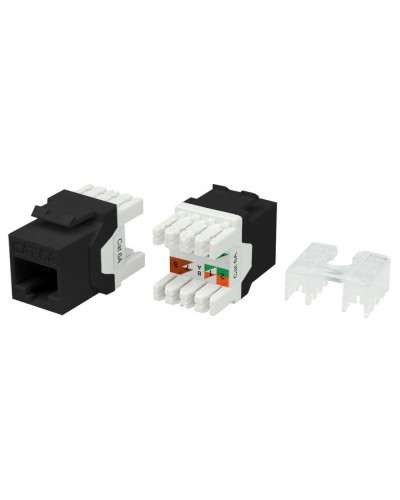 KJ8-8P8C-C6A-180-BK. Вставка Keystone Jack RJ-45. Hyperline в Ижевске