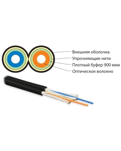 FO-D3-IN-50-2-LSZH-BK. Кабель волоконно-оптический многомодовый. Hyperline в Ижевске