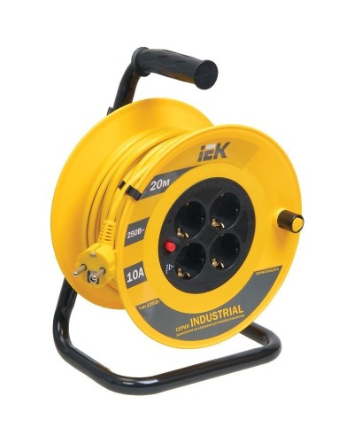 УК20 4 места, 20м (WKP15-16-04-20). Удлинитель на катушке Industrial. IEK в Ижевске