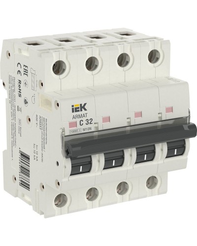 M10N 4P C 32А 10кА ARMAT (AR-M10N-4-C032). Автоматический выключатель. IEK в Ижевске