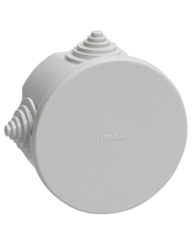 Коробка распаячная КМ41237 D75х40 открытой проводки IP44 4 гермоввода серая (UKO11-075-040-000-K41-44). Коробка распаячная безгалогенная (HF). IEK в Ижевске