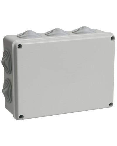 Коробка распаячная КМ41244 190х140х70 открытой проводки IP55 10 гермовводов серая (UKO11-190-140-070-K41-55). Коробка распаячная безгалогенная (HF). IEK в Ижевске
