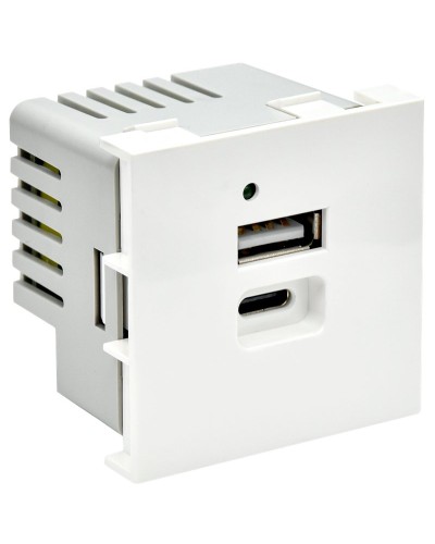 Розетка USB A+C 4,2А PRIMER РКЮ-25-40-П белый IEK (PR-KK40D-RU-0-2-AC-K01). Розетка USB. IEK в Ижевске