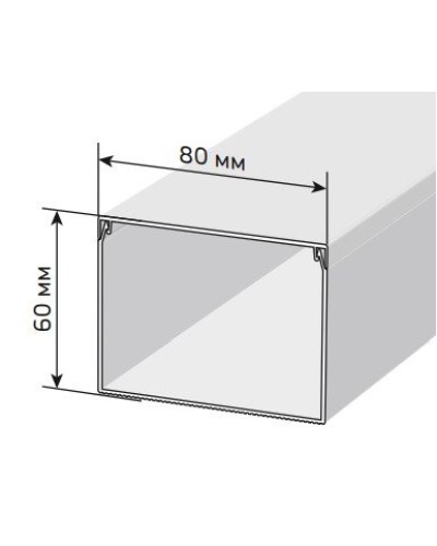 Короб 80х60 ЭЛЕКОР (CKK10-080-060-1-K01-008). Кабель-канал с двойным замком. IEK в Ижевске