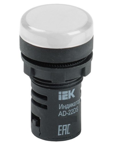 Лампа AD22DS (LED) матрица D22 мм 24В AC/DC белый (BLS10-ADDS-024-K01). Светосигнальный индикатор. IEK в Ижевске