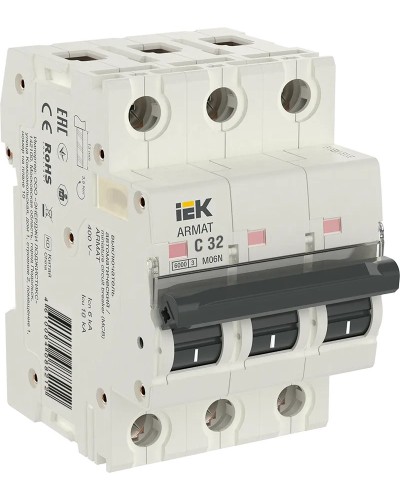 M06N 3P C 32А 6кА ARMAT (AR-M06N-3-C032). Автоматический выключатель. IEK в Ижевске