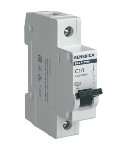 GENERICA ВА47-29М 1P C 10А 4,5кА (MVA21-1-010-C-G). Автоматический выключатель. IEK в Ижевске