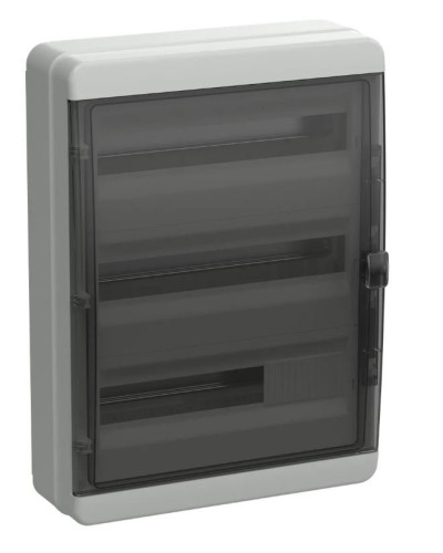 Корпус пластиковый КМПн-54 IP65 TEKFOR (TF5-KP72-N-54-65-K03-K02). Корпус модульный пластиковый черная прозрачная дверь. IEK в Ижевске