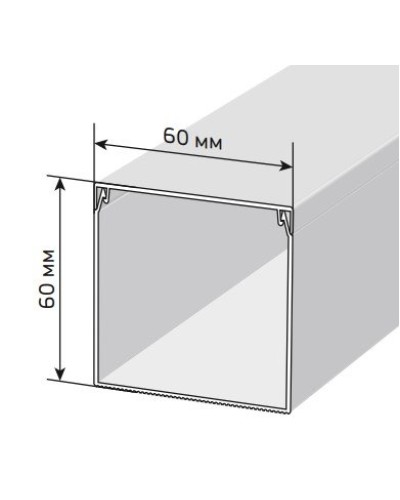 Короб 60х60 ЭЛЕКОР (CKK10-060-060-1-K01). Кабель-канал с двойным замком. IEK в Ижевске
