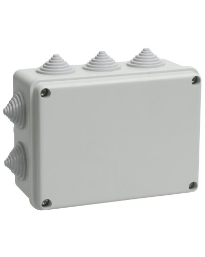 Коробка распаячная КМ41242 150х110х70 открытой проводки IP55 10 гермовводов серая (UKO10-150-110-070-K41-55). Коробка распаячная безгалогенная (HF). IEK в Ижевске