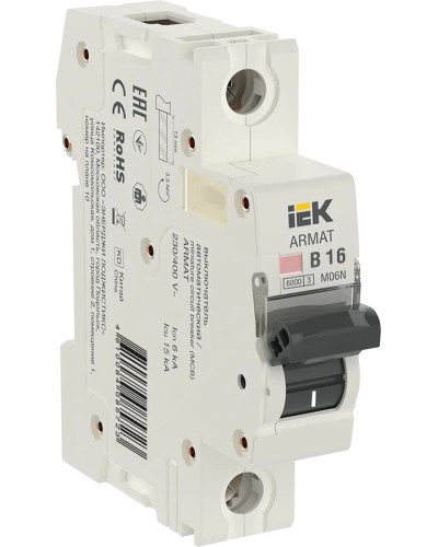 M06N 1P B 16А 6кА ARMAT (AR-M06N-1-B016). Автоматический выключатель. IEK в Ижевске