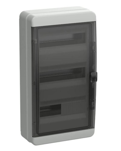 Корпус пластиковый КМПн-36 IP65 TEKFOR (TF5-KP72-N-36-65-K03-K02). Корпус модульный пластиковый черная прозрачная дверь. IEK в Ижевске