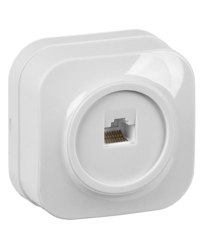 Розетка RJ45 кат.5E о/у РК10-ХБ белый IEK GLORY (EKH10-K01). Розетка компьютерная. IEK в Ижевске