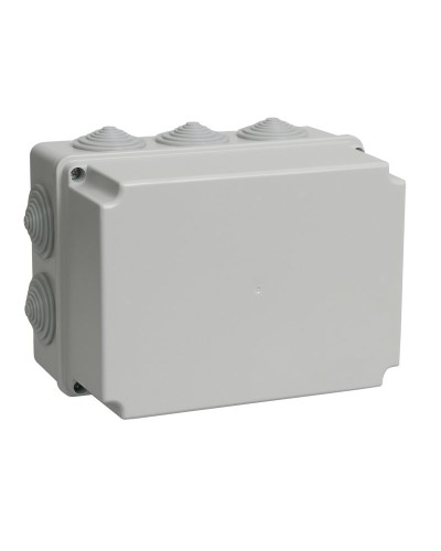 Коробка распаячная КМ41246 190х140х120 открытой проводки IP55 10 гермовводов серая (UKO10-190-140-120-K41-55). Коробка распаячная безгалогенная (HF). IEK в Ижевске