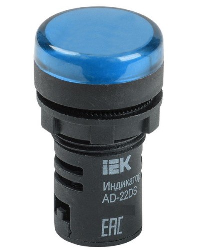 Лампа AD22DS (LED)матрица D22мм синий 230В (BLS10-ADDS-230-K07). Светосигнальный индикатор. IEK в Ижевске