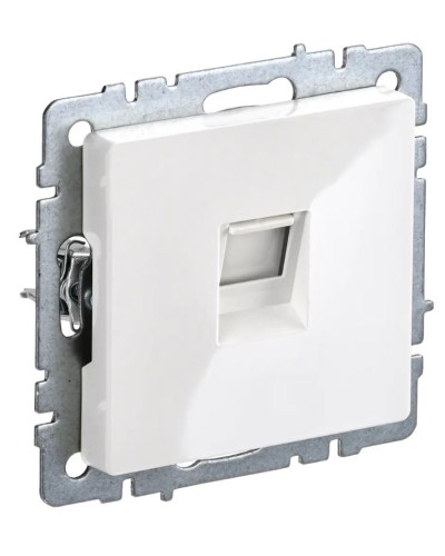 Розетка RJ45 РК10-БрБ кат.5E, белая BRITE (BR-K10-1-K01). Розетка компьютерная. IEK в Ижевске