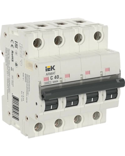 M06N 4P C 40А 6кА ARMAT (AR-M06N-4-C040). Автоматический выключатель. IEK в Ижевске