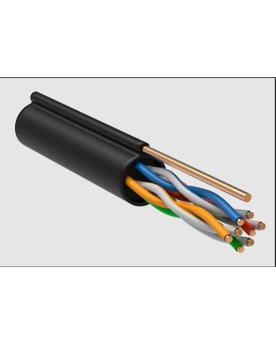 GENERICA U/UTP 5E 24AWG 4PR LDPE трос черный (BC3-C5E04-159-305-R-G). Кабель «витая пара» (LAN) для структурированных систем связи. IEK в Ижевске