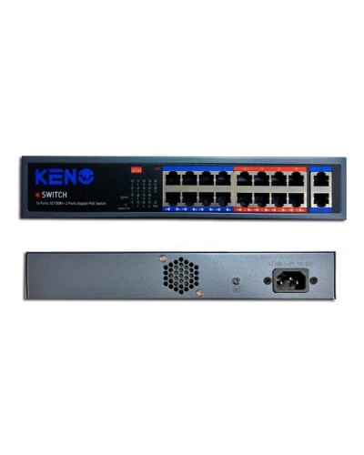 KN-SW1602POE+. Коммутатор с питанием по PoE. KENO в Ижевске